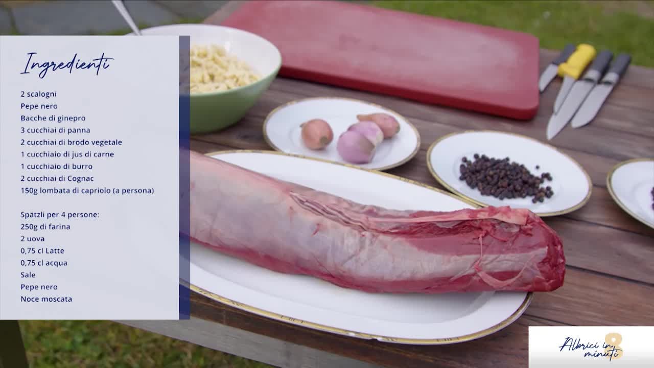 Albrici in 8 Minuti - Lombata di capriolo dorata