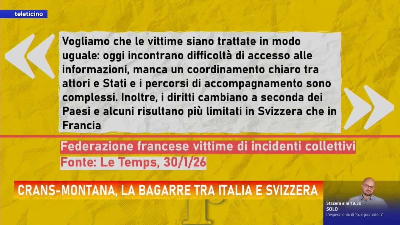 Radar del 30 gennaio 2026 - CRANS-MONTANA, LA BAGARRE TRA ITALIA E SVIZZERA