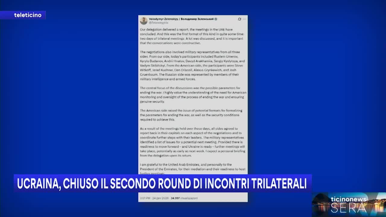 Ticinonews SERA del 24 gennaio 2026