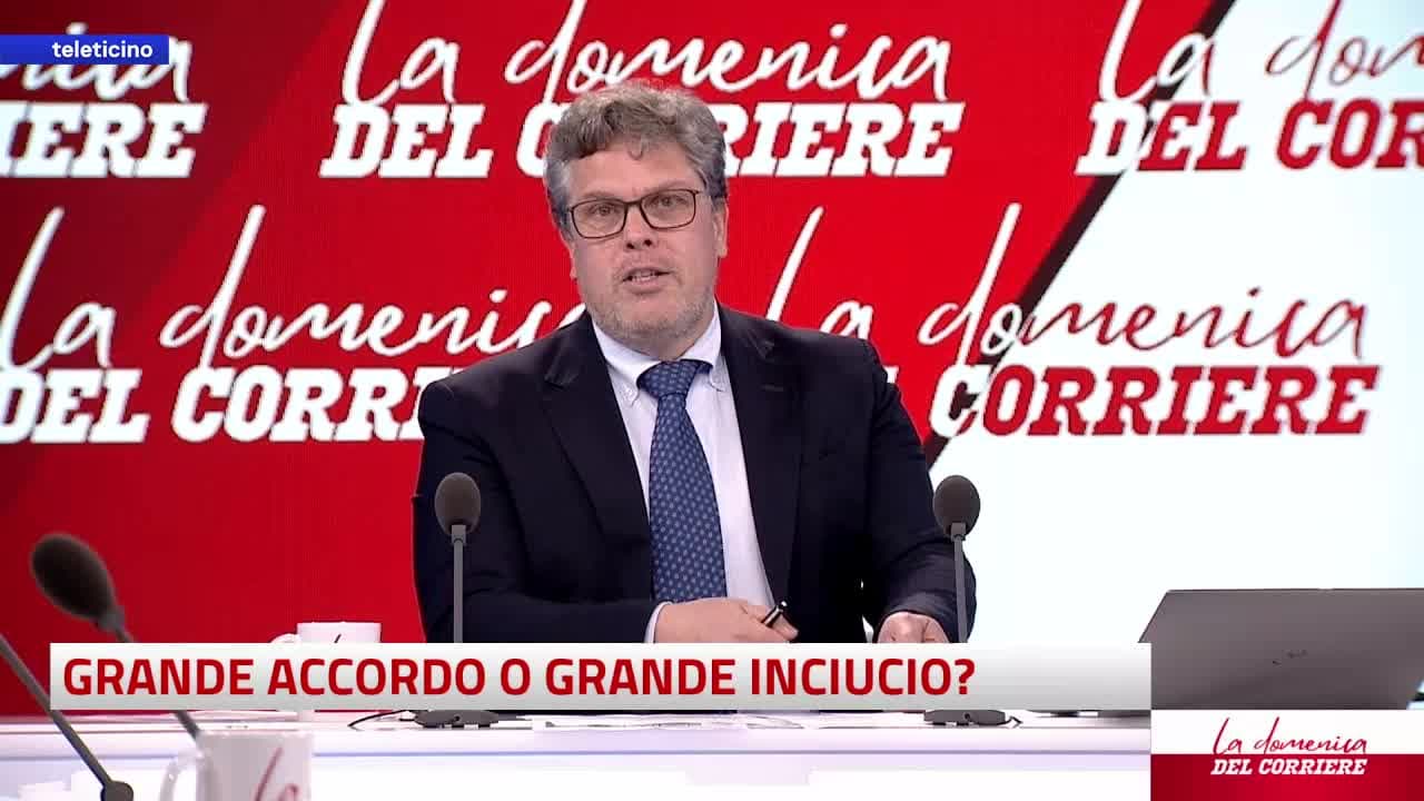 La Domenica del Corriere del 13 aprile 2025 - Grande accordo o grande inciucio?