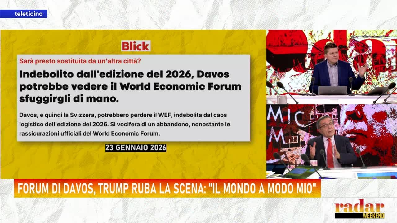 Radar del 23 gennaio 2026 - FORUM DI DAVOS, TRUMP RUBA LA SCENA: “IL MONDO A MODO MIO"