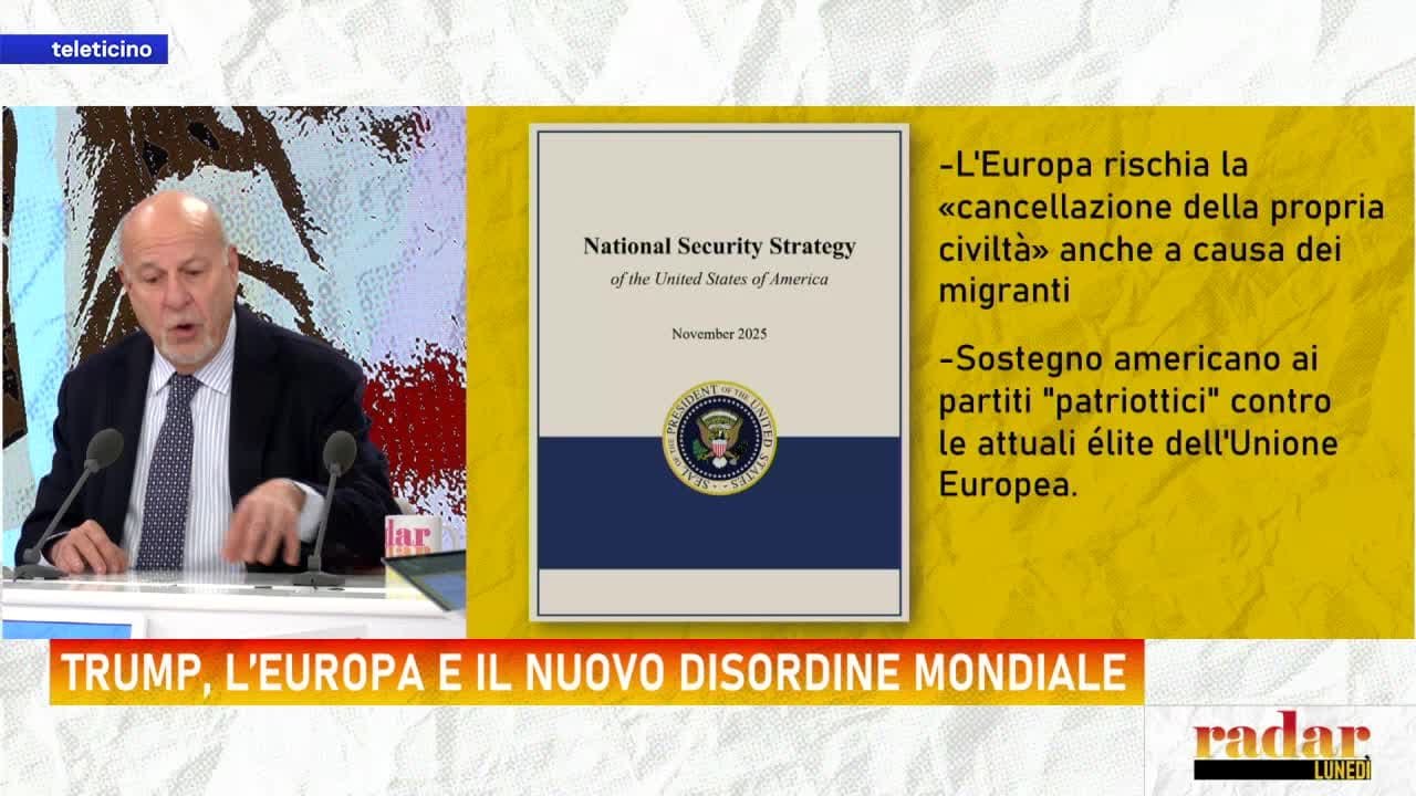Radar del 15 dicembre 2025 - TRUMP, L'EUROPA E IL NUOVO DISORDINE MONDIALE